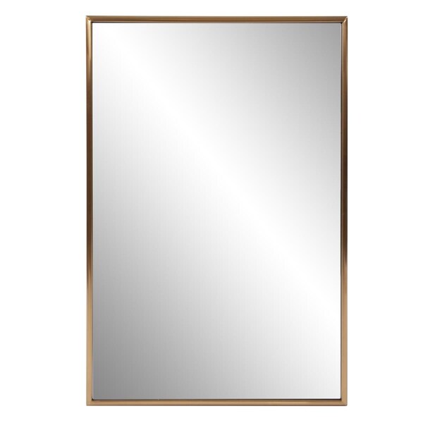 Palacedesigns Antiqued Brushed Brass Rectangular Wall Mirror PA3671329 - main